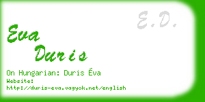 eva duris business card